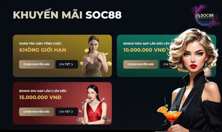 Khuyến Mãi Soc88 – Tổng Hợp Chương Trình Khuyến Mãi Hot Nhất